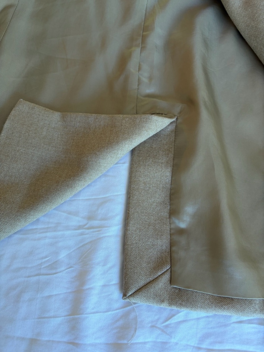 Theory Beige Single-Button Wool-Blend Blazer - Picture 7 of 12